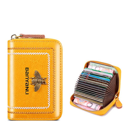 Genuine leather small card case. high - grade multi - card ID bag. small and exquisite! - DOROCHEY