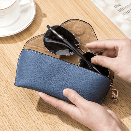 Magnetic Leather Sunglasses Case - DOROCHEY