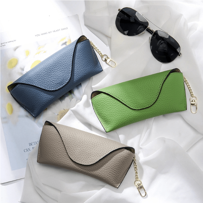 Magnetic Leather Sunglasses Case - DOROCHEY