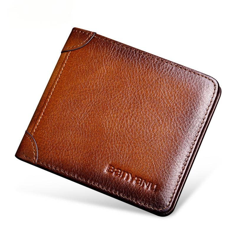 Men’s Horizontal Trifold Leather RFID Wallet - DOROCHEY