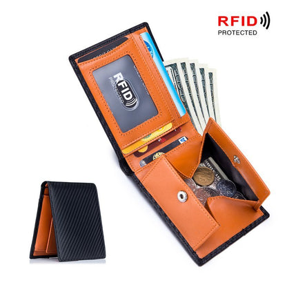 Men’s RFID Carbon Fiber Slim Wallet - DOROCHEY