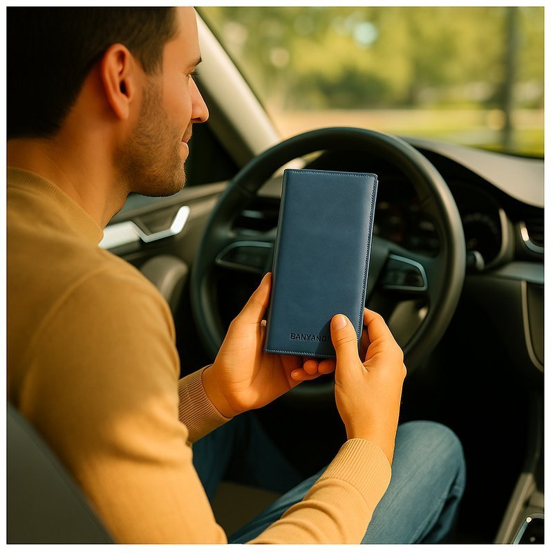 Men’s Slim Long RFID Wallet Genuine Leather - DOROCHEY