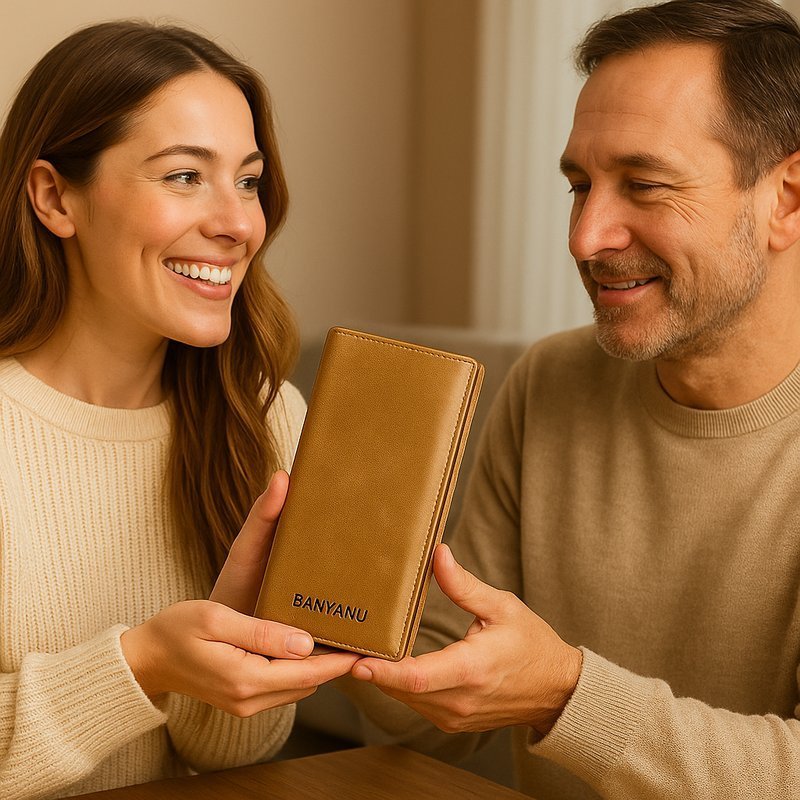 Men’s Slim Long RFID Wallet Genuine Leather - DOROCHEY