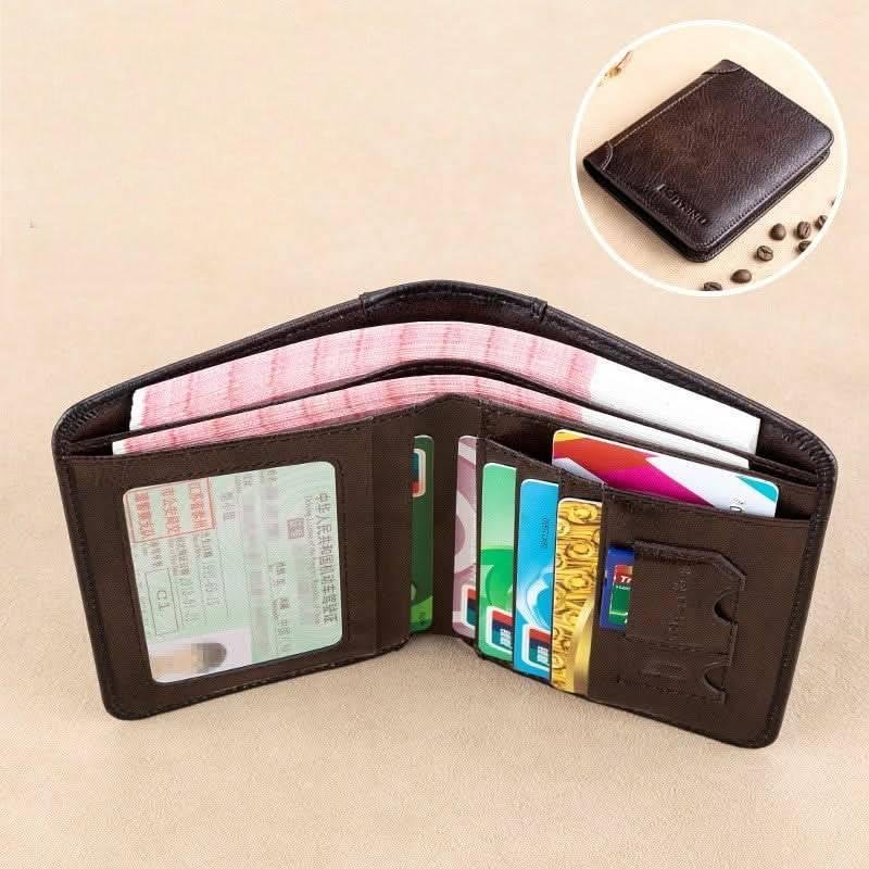 Men’s Vertical Bifold Leather RFID Wallet - DOROCHEY