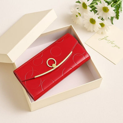 Elegant Long Leather Wallet for Women