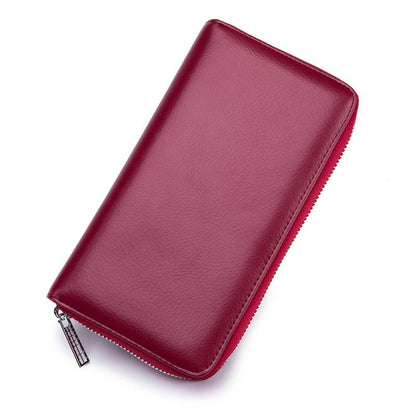 RFID Leather Accordion Long Wallet - DOROCHEY