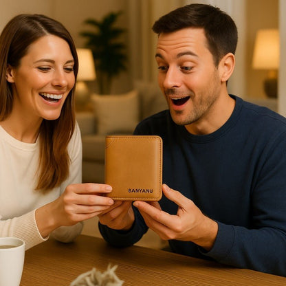 RFID Leather Bifold Wallet for Men - DOROCHEY