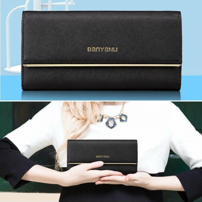 RFID Leather Clutch Wallet for Women - DOROCHEY