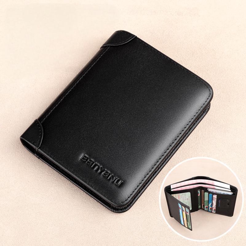 RFID Leather Trifold Wallet for Men - DOROCHEY