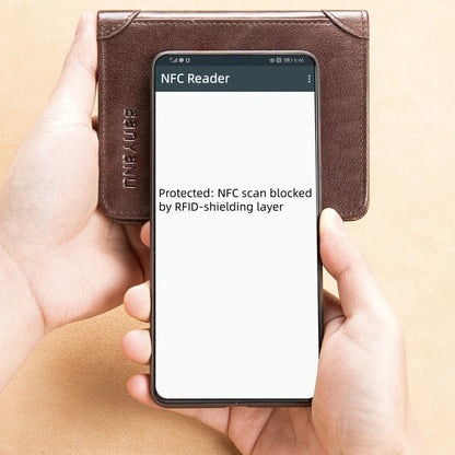 RFID Leather Trifold Wallet for Men - DOROCHEY