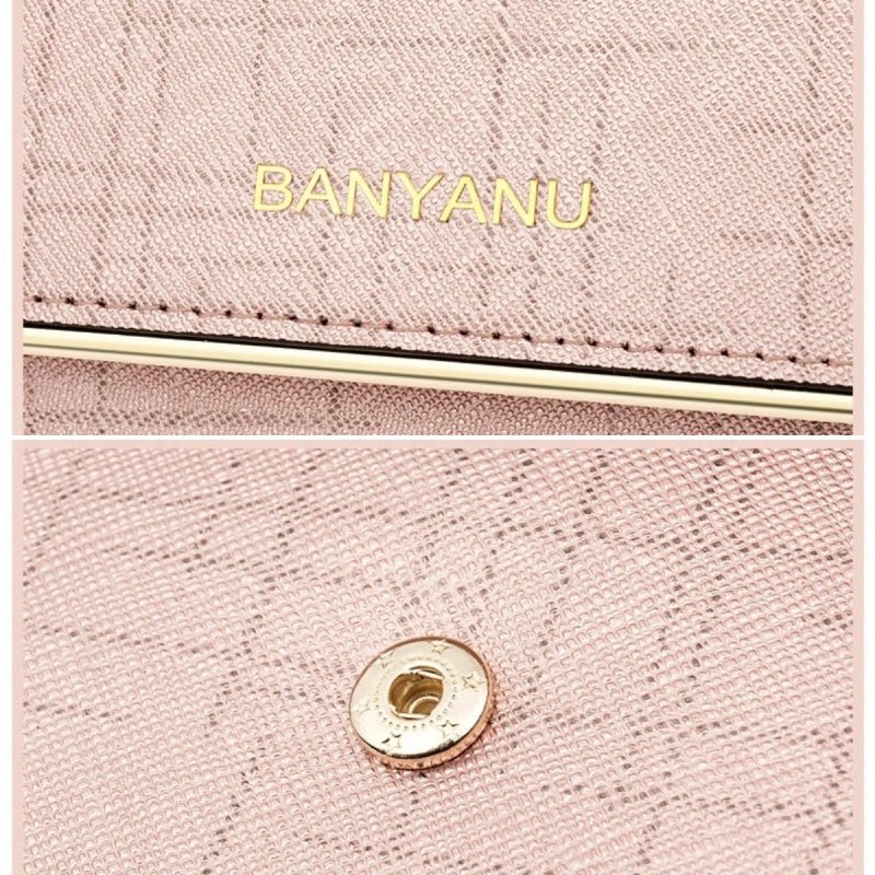 RFID Leather Trifold Wallet for Women - DOROCHEY