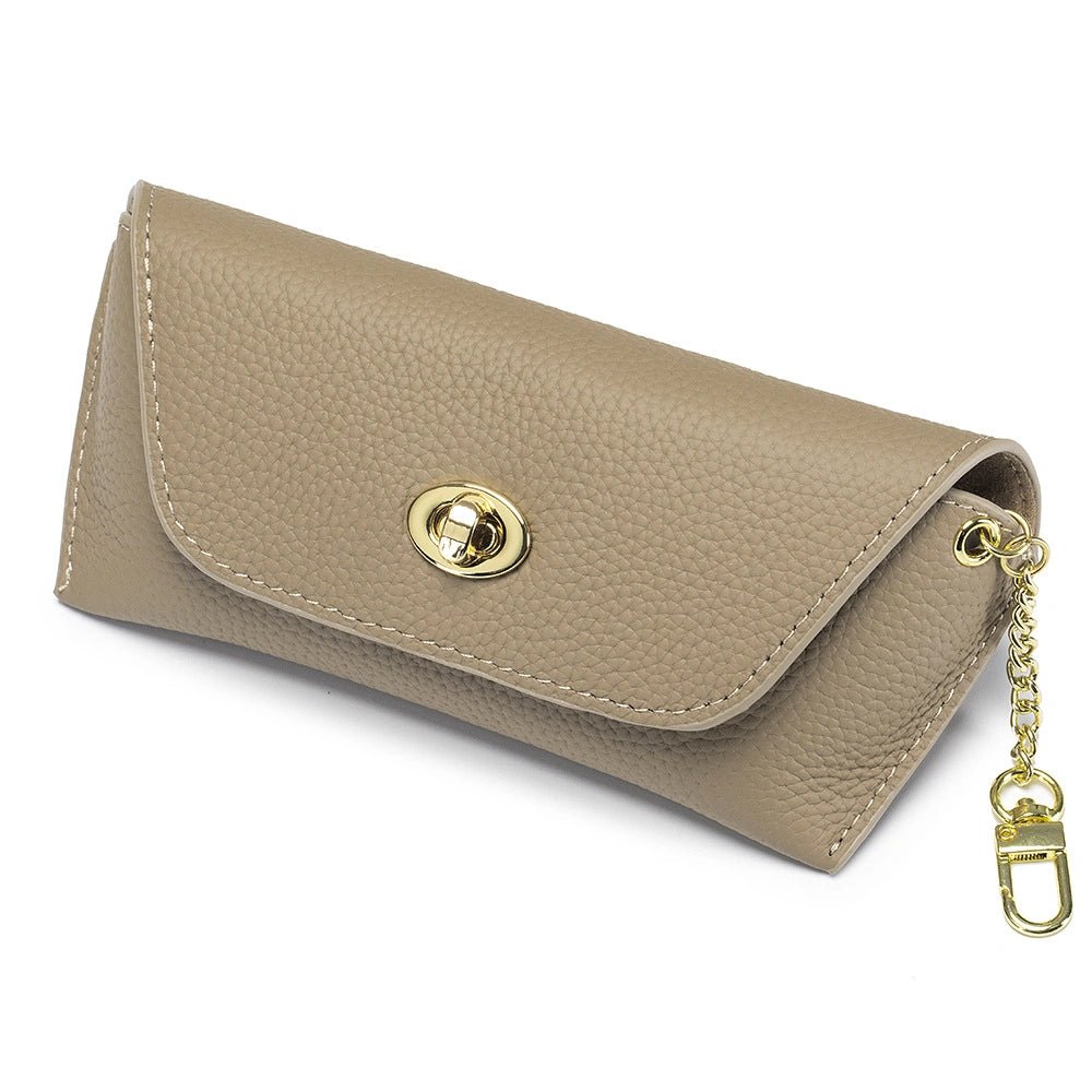 Twist - Lock Leather Sunglasses Case - DOROCHEY
