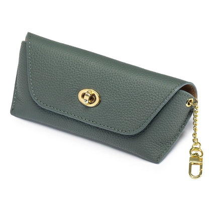 Twist - Lock Leather Sunglasses Case - DOROCHEY