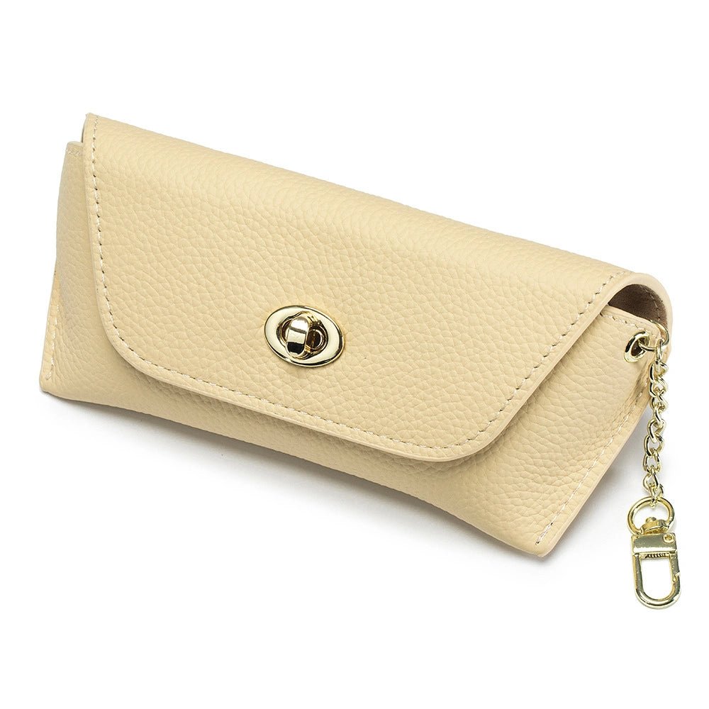 Twist - Lock Leather Sunglasses Case - DOROCHEY