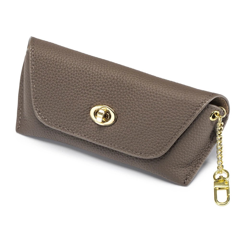 Twist - Lock Leather Sunglasses Case - DOROCHEY