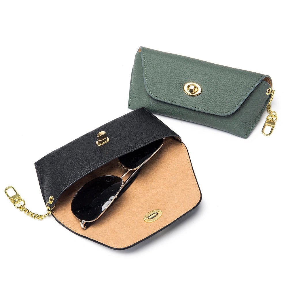 Twist - Lock Leather Sunglasses Case - DOROCHEY