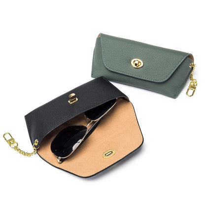 Twist - Lock Leather Sunglasses Case - DOROCHEY