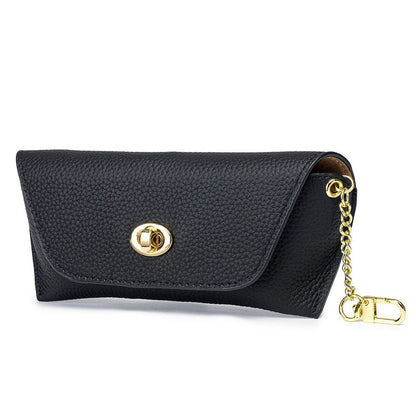 Twist - Lock Leather Sunglasses Case - DOROCHEY