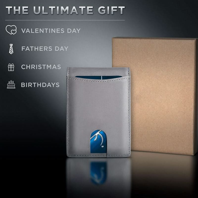 Ultra - thin Fashion Anti - theft Brush Wallet Leather Drawstring Card Case Short Bifold Men's Wallet - DOROCHEY