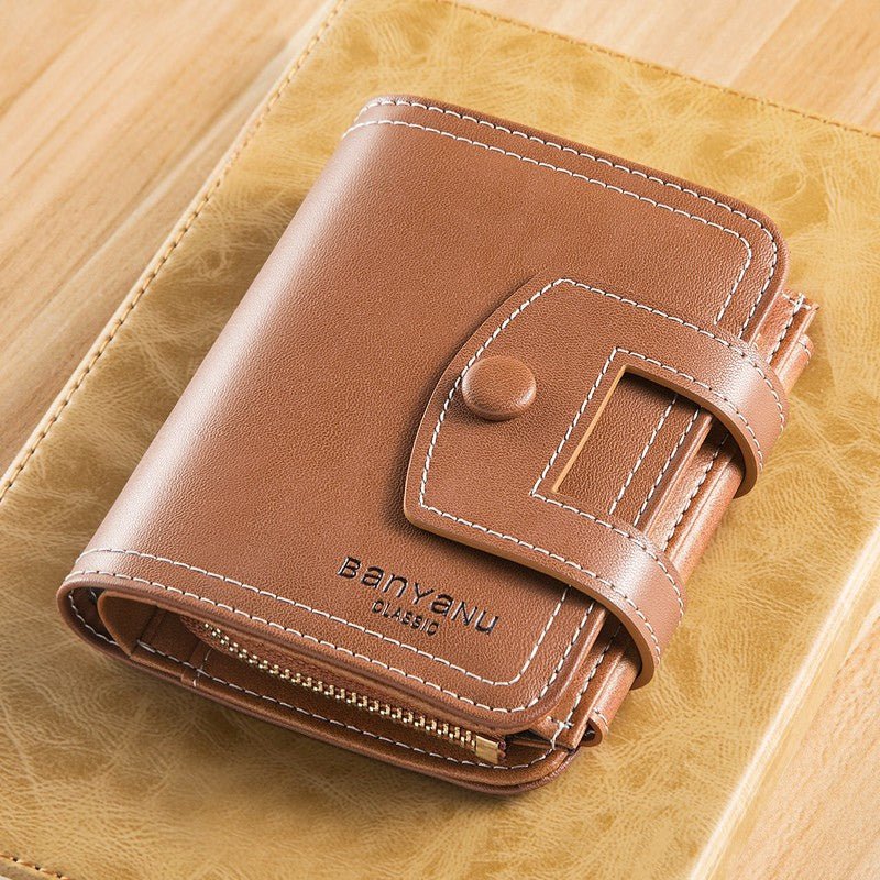 Vintage Oil - Wax Leather Trifold Wallet - DOROCHEY