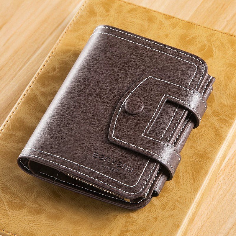 Vintage Oil - Wax Leather Trifold Wallet - DOROCHEY