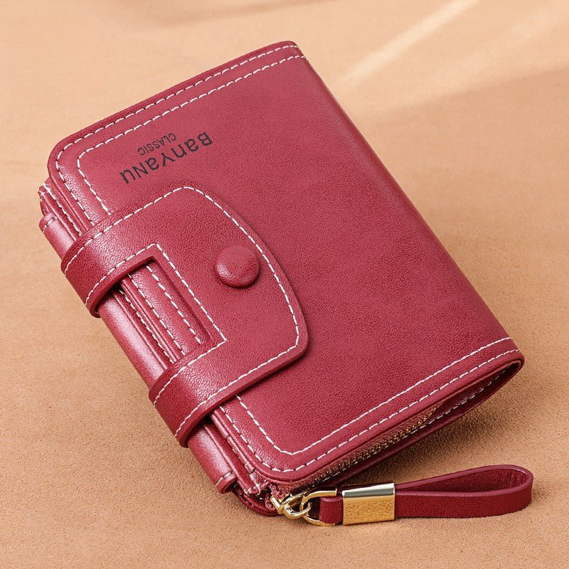Vintage Oil - Wax Leather Trifold Wallet - DOROCHEY