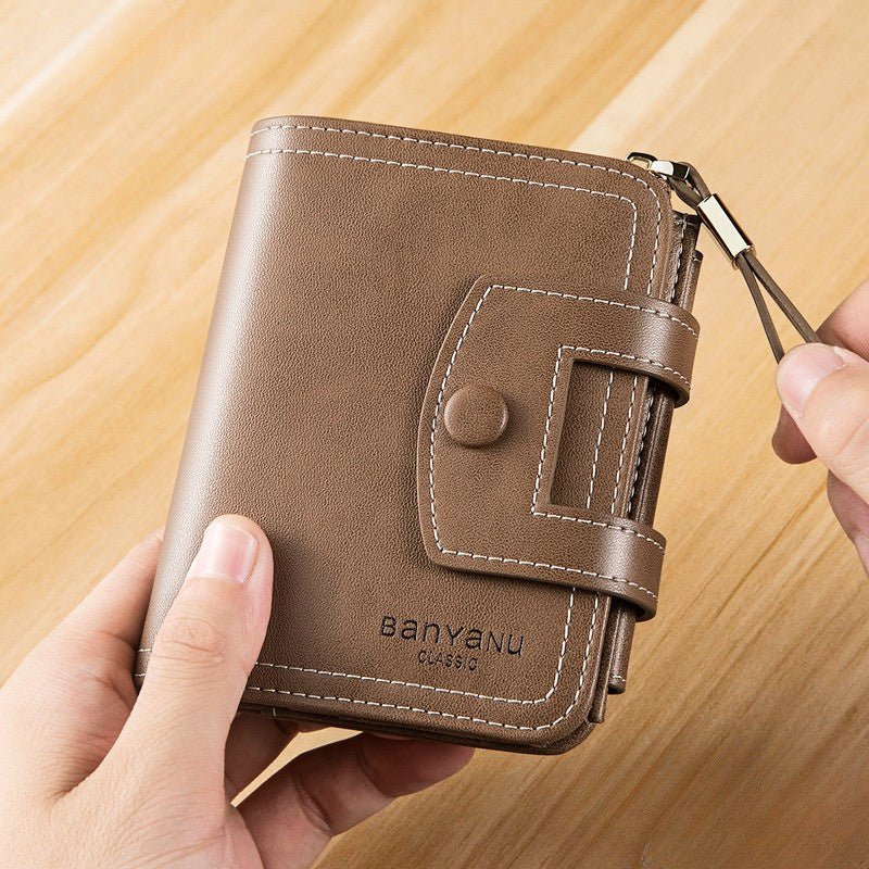 Vintage Oil - Wax Leather Trifold Wallet - DOROCHEY