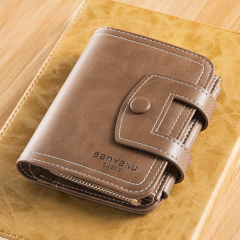 Vintage Oil - Wax Leather Trifold Wallet - DOROCHEY