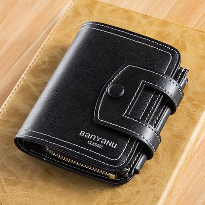 Vintage Oil - Wax Leather Trifold Wallet - DOROCHEY