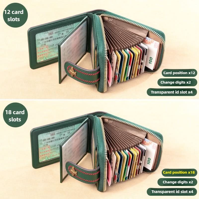 Women's Card Case New Exquisite High - grade Bank Card Leather Card Case Driver's License Leather Case - DOROCHEY