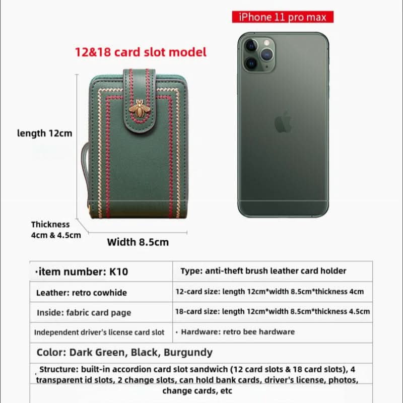 Women's Card Case New Exquisite High - grade Bank Card Leather Card Case Driver's License Leather Case - DOROCHEY