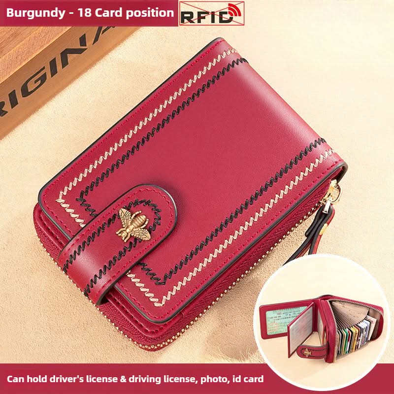 Women's Card Case New Exquisite High - grade Bank Card Leather Card Case Driver's License Leather Case - DOROCHEY