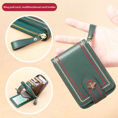 Women's Card Case New Exquisite High - grade Bank Card Leather Card Case Driver's License Leather Case - DOROCHEY