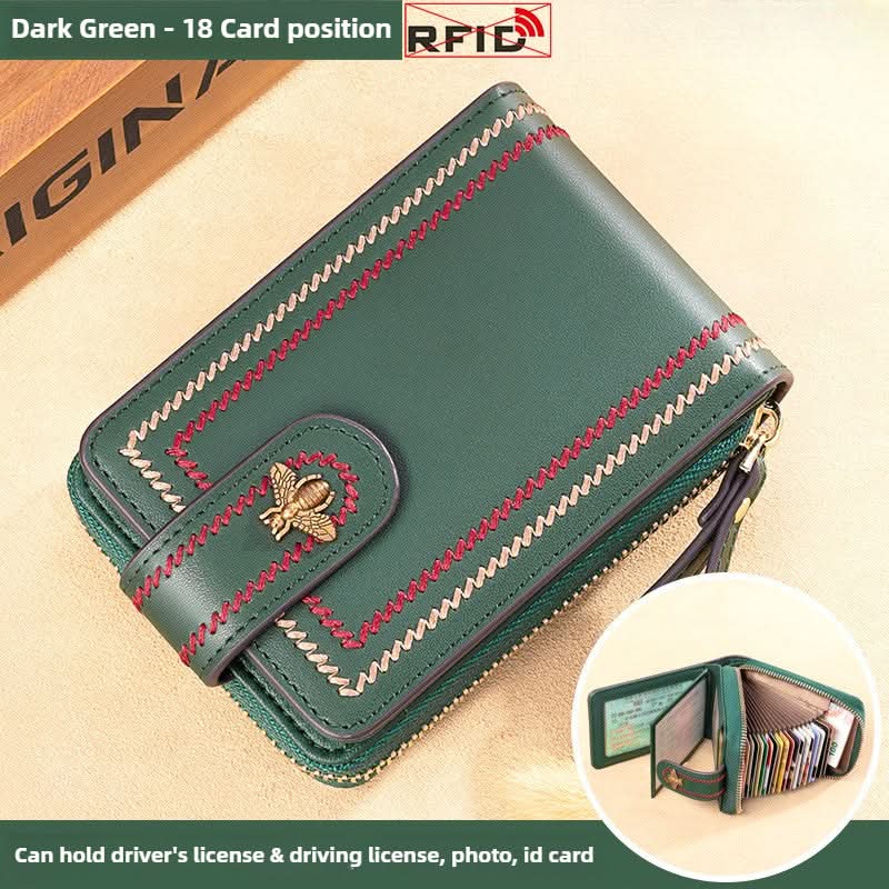 Women's Card Case New Exquisite High - grade Bank Card Leather Card Case Driver's License Leather Case - DOROCHEY