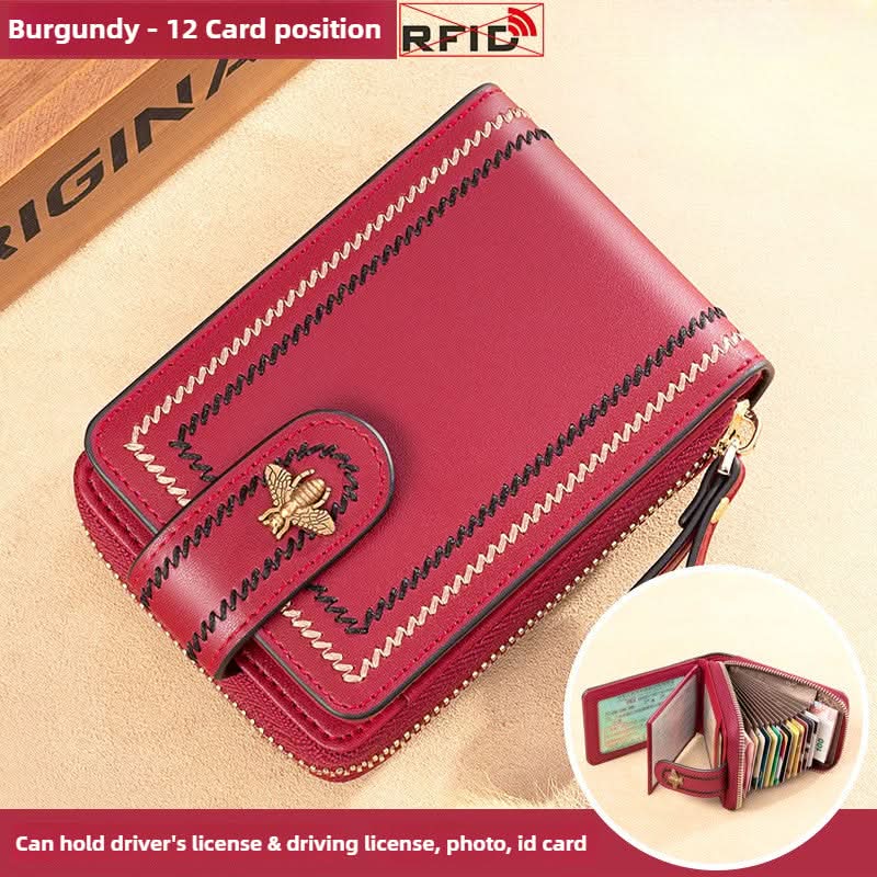 Women's Card Case New Exquisite High - grade Bank Card Leather Card Case Driver's License Leather Case - DOROCHEY