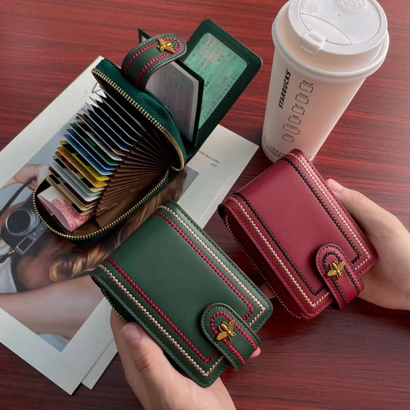 Women's Card Case New Exquisite High - grade Bank Card Leather Card Case Driver's License Leather Case - DOROCHEY