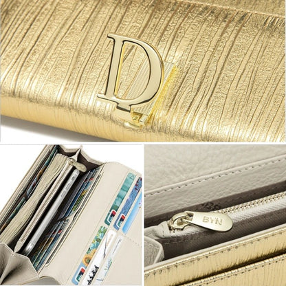 Women's D - Clasp Genuine Leather Wallet - DOROCHEY