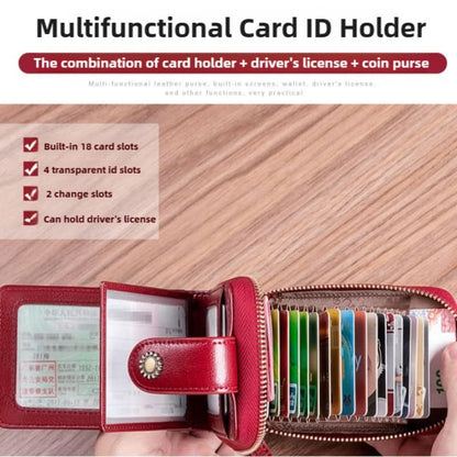 Women's Leather Driver's License Holder Multi - card ID Card Holder Bank Card Holder - DOROCHEY