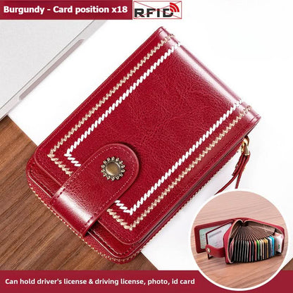 Women's Leather Driver's License Holder Multi - card ID Card Holder Bank Card Holder - DOROCHEY