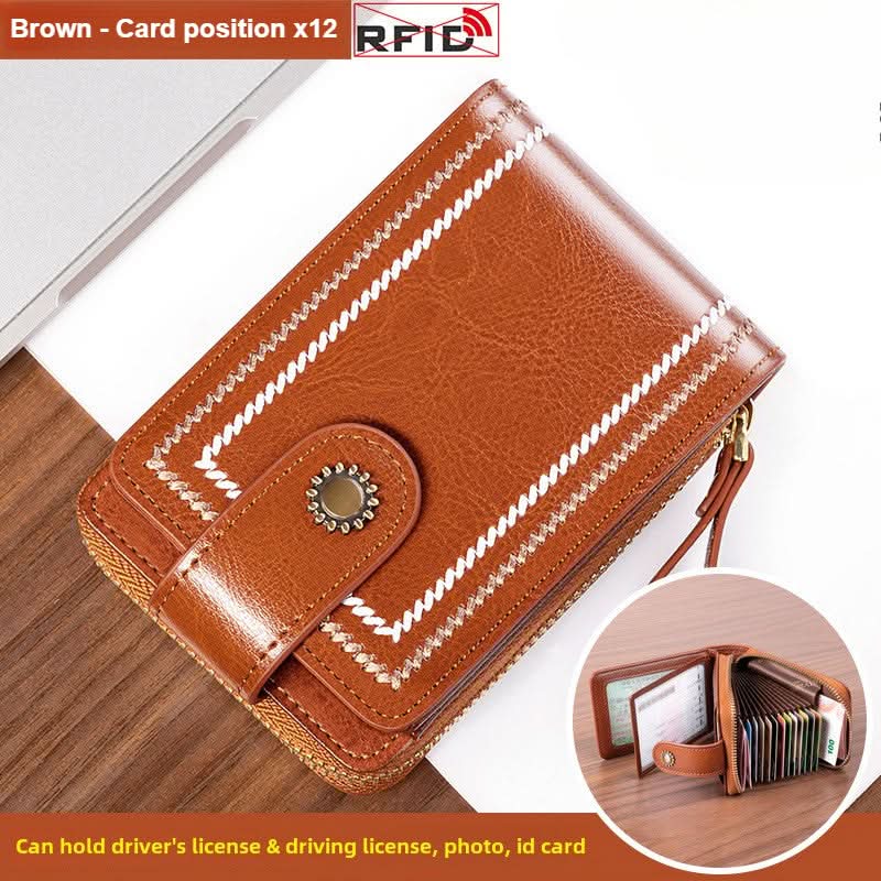 Women's Leather Driver's License Holder Multi - card ID Card Holder Bank Card Holder - DOROCHEY